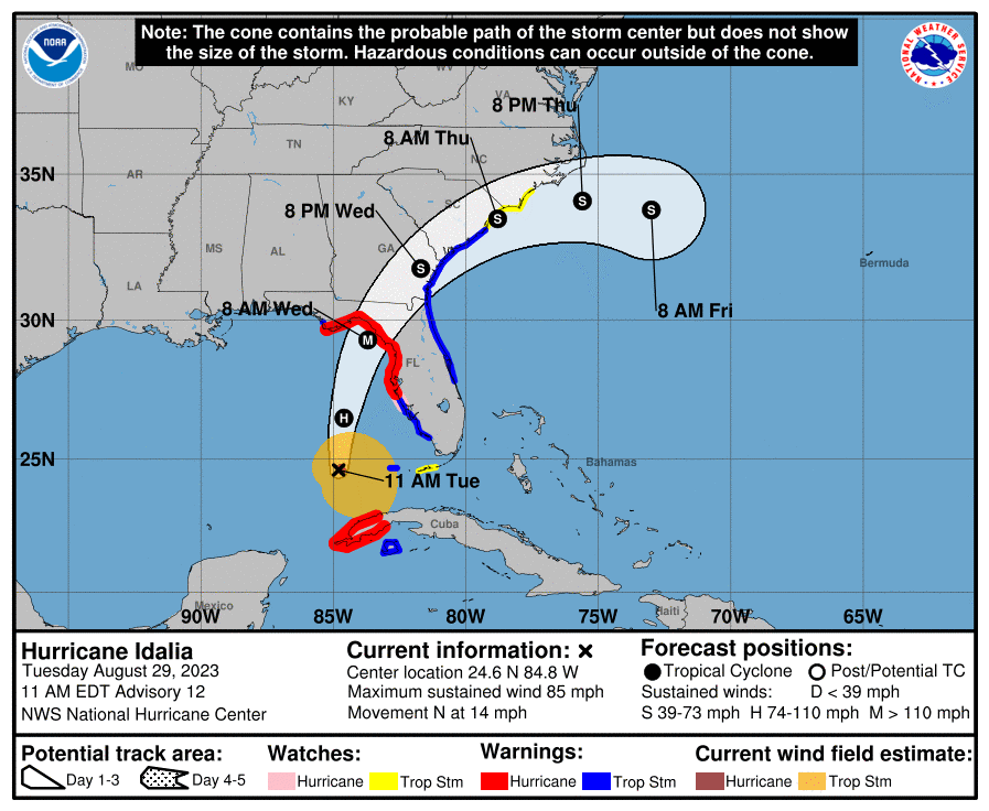 Hurricane Idalia hits South with high winds, heavy rain